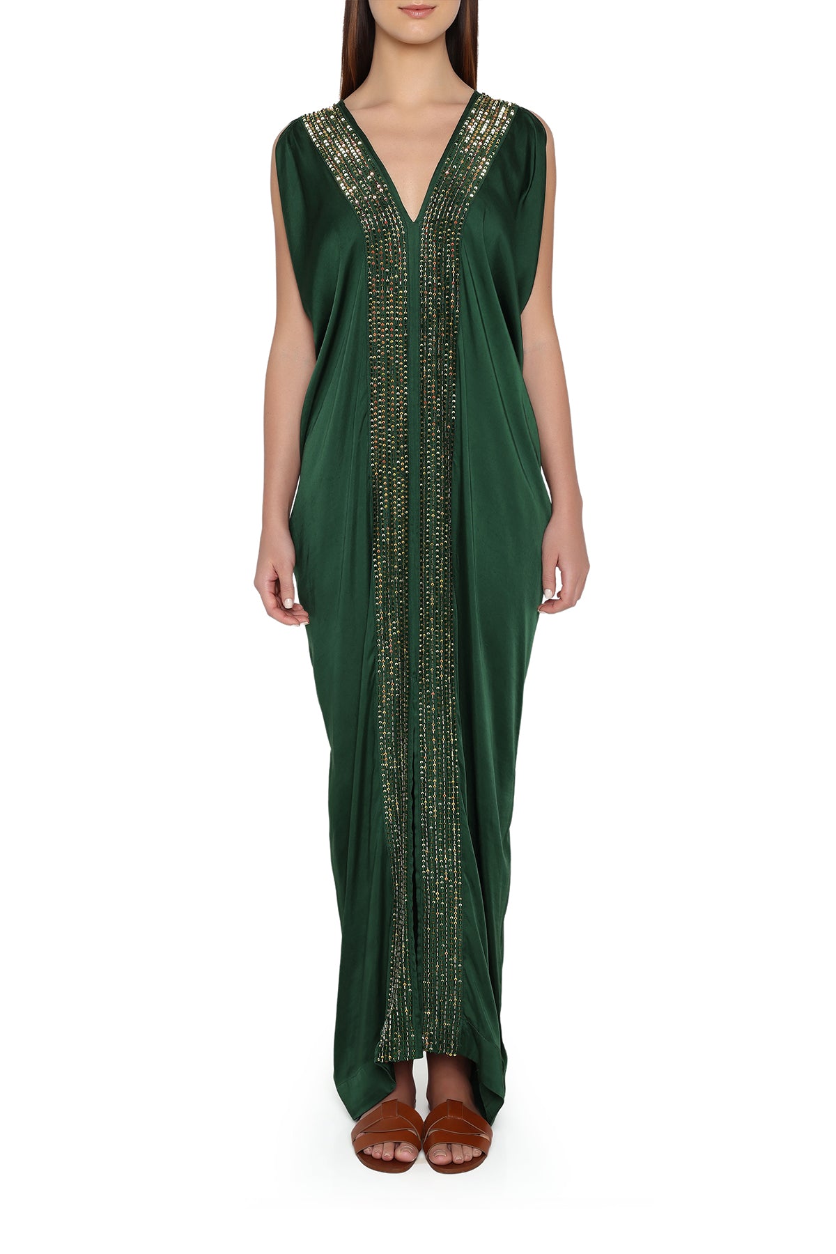 emerald green kaftan