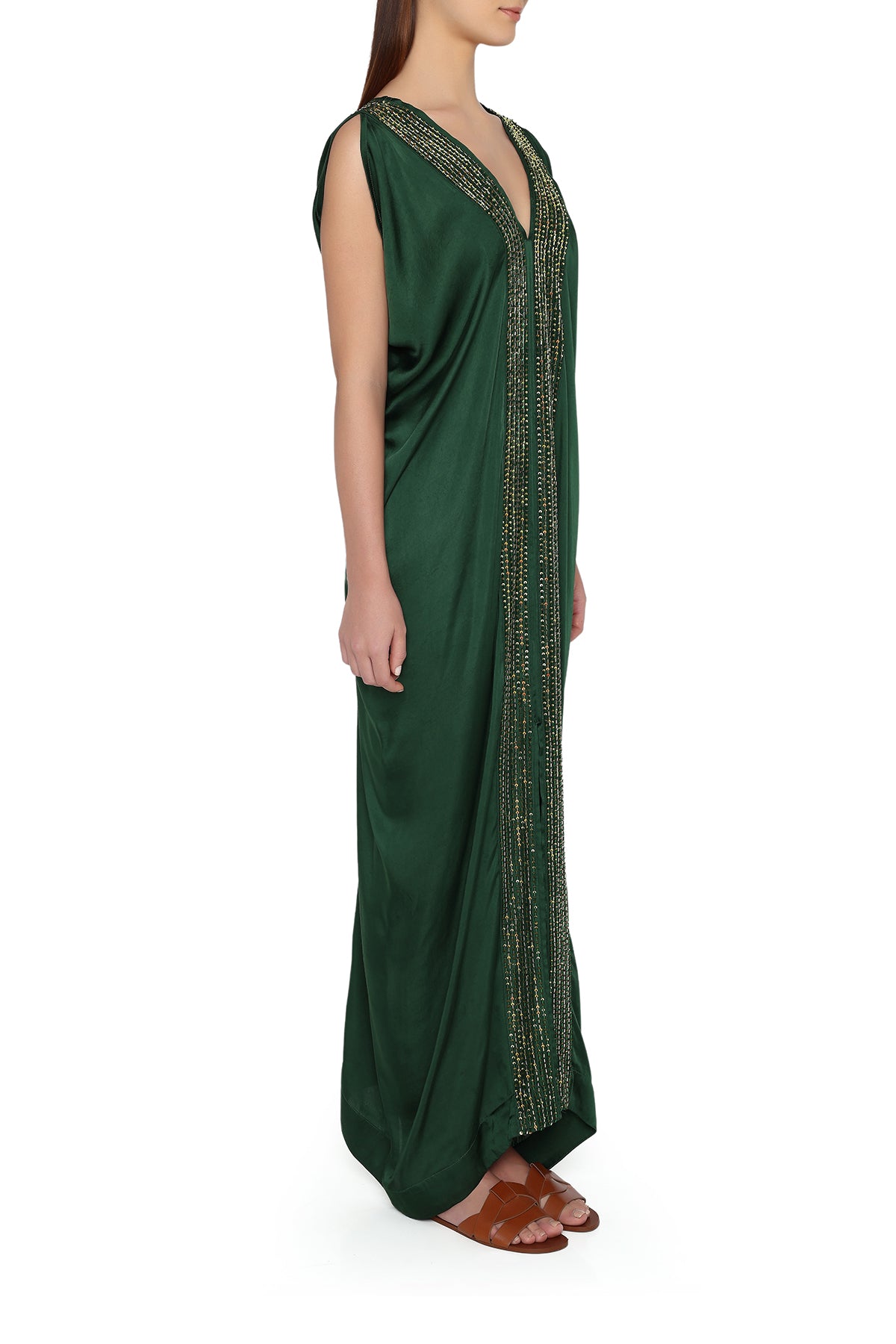 emerald green kaftan