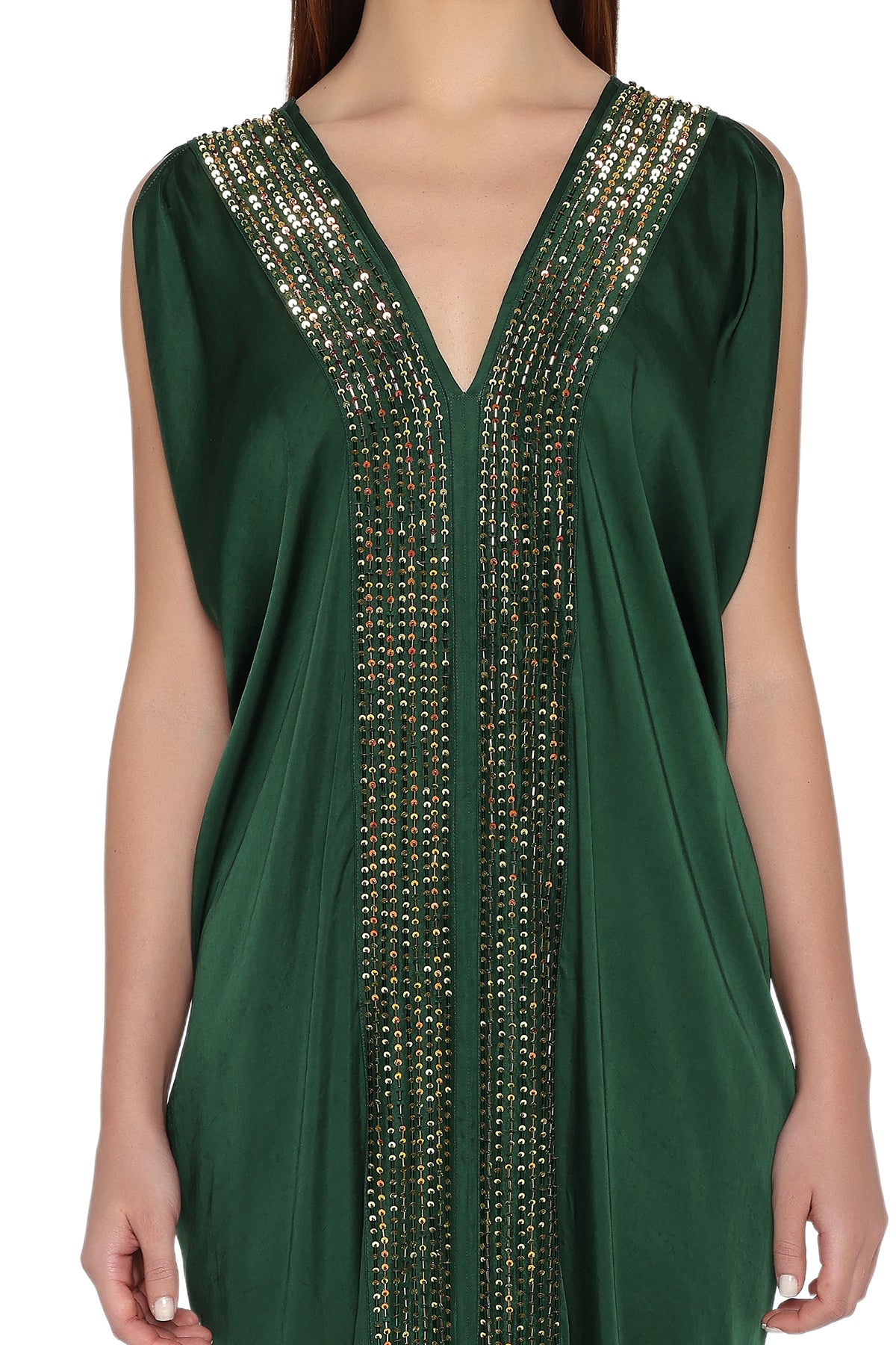 emerald green kaftan