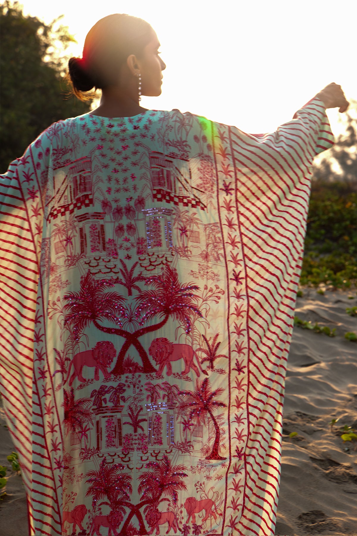 pink sri lanka kaftan